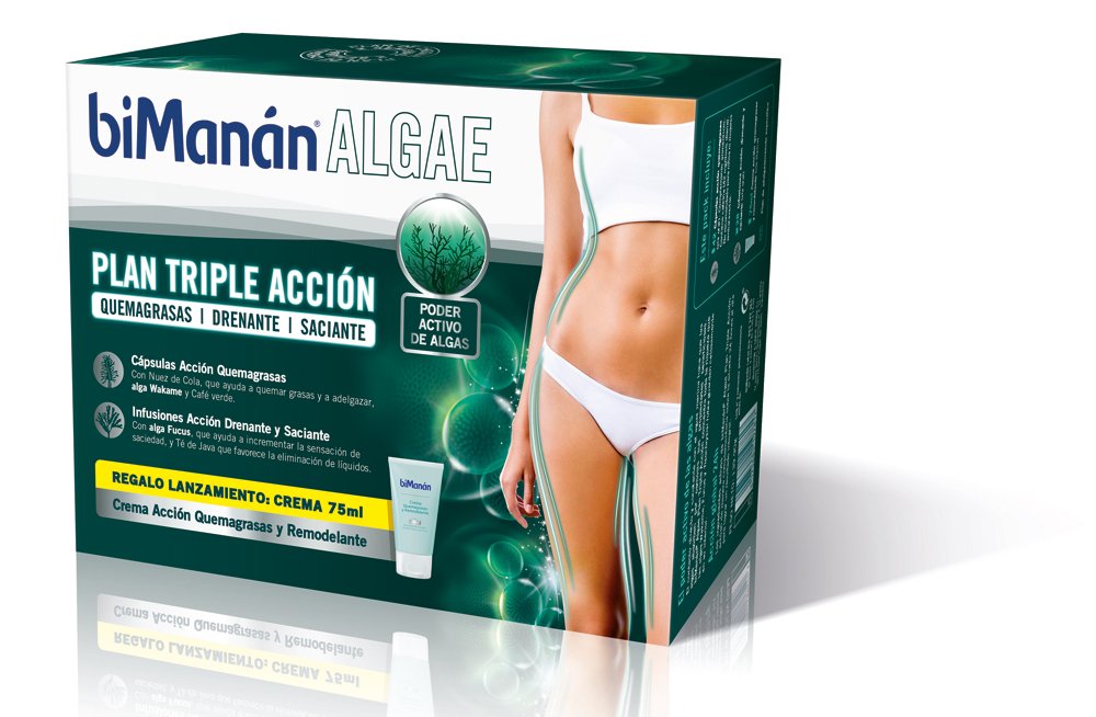 bimanan Caja Algae Pastillas y crema adelgazar rapido