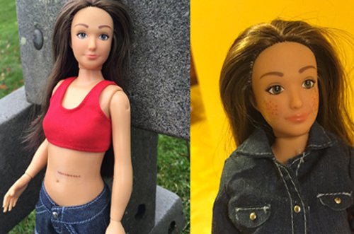 Lammily, la muñeca real - Barbie pegatinas