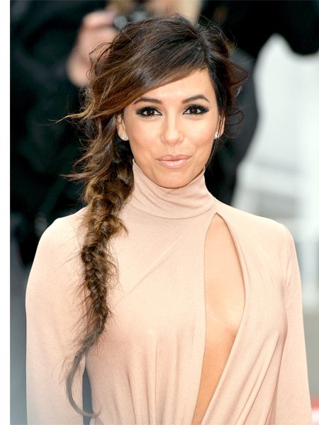 Eva Longoria trenza de lado